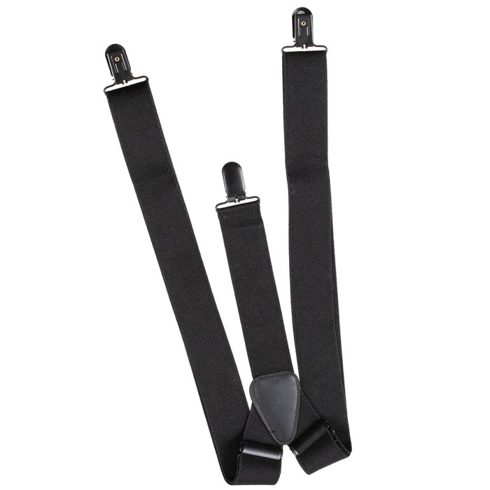 Suspenders with elastically adjustable straps
